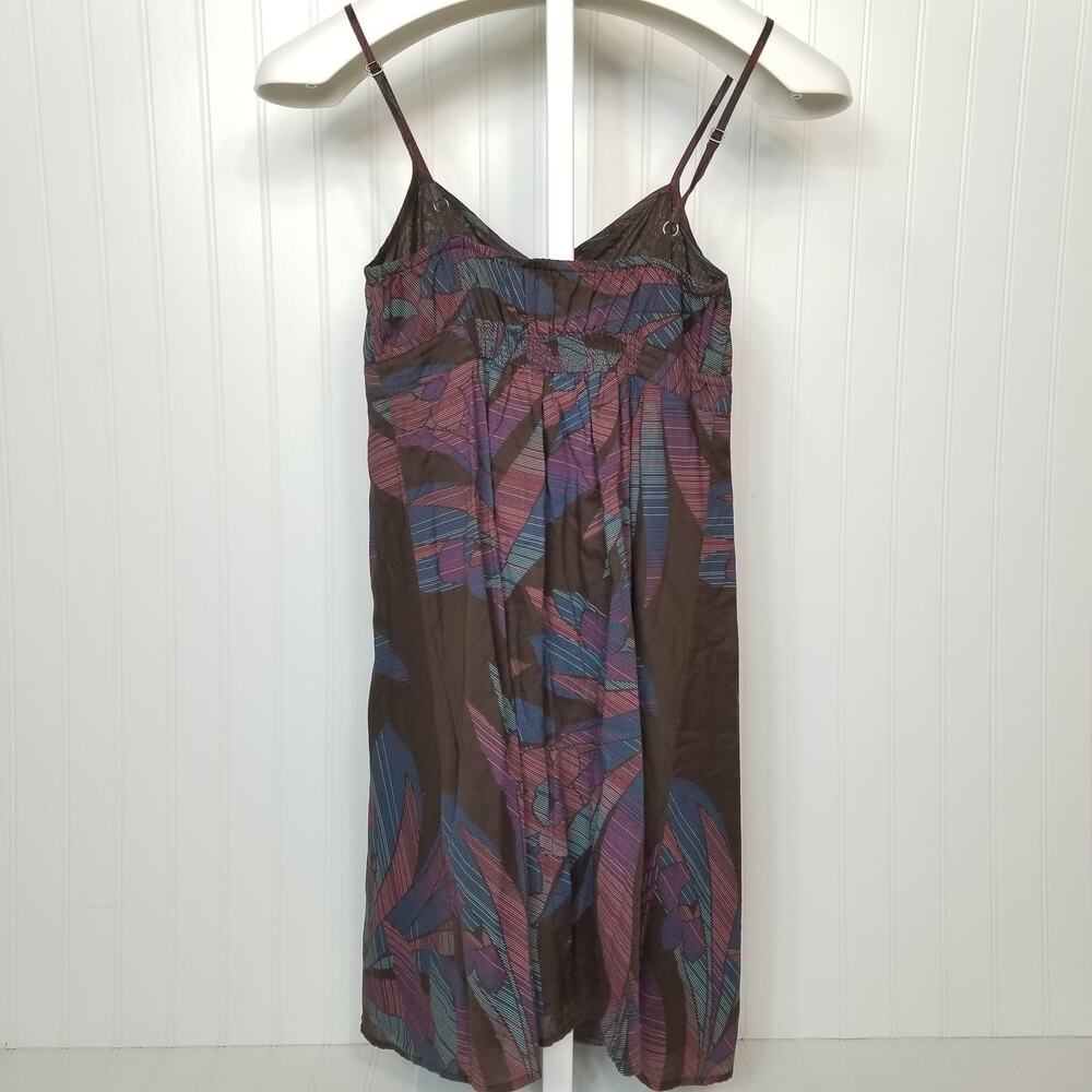 Hinge Spaghetti‎ Strap Ruffle Leaf Print Dress XS - Picture 7 of 7
